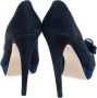 Miu Pre-owned Suede heels Blue Dames - Thumbnail 4