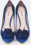 Miu Pre-owned Suede heels Blue Dames - Thumbnail 3