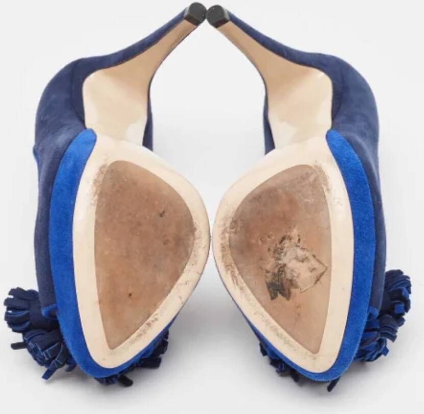 Miu Pre-owned Suede heels Blue Dames