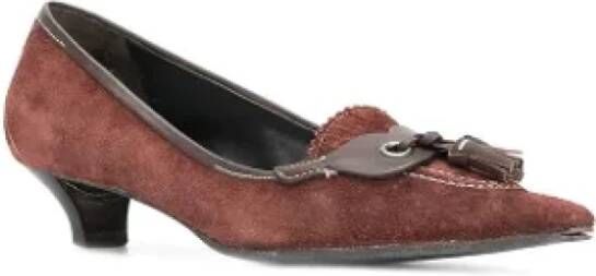 Miu Pre-owned Suede heels Brown Dames