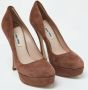 Miu Pre-owned Suede heels Brown Dames - Thumbnail 4