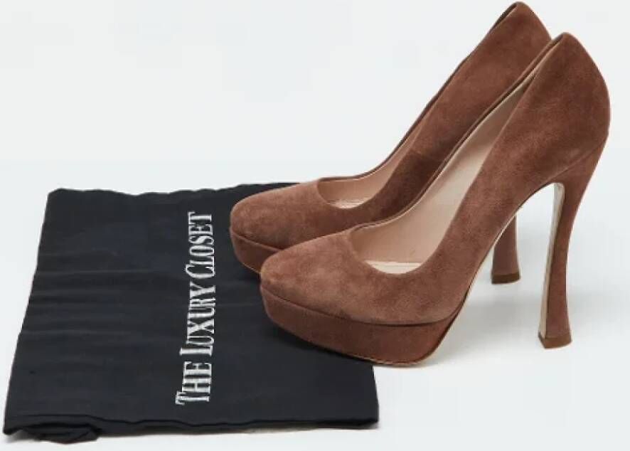 Miu Pre-owned Suede heels Brown Dames