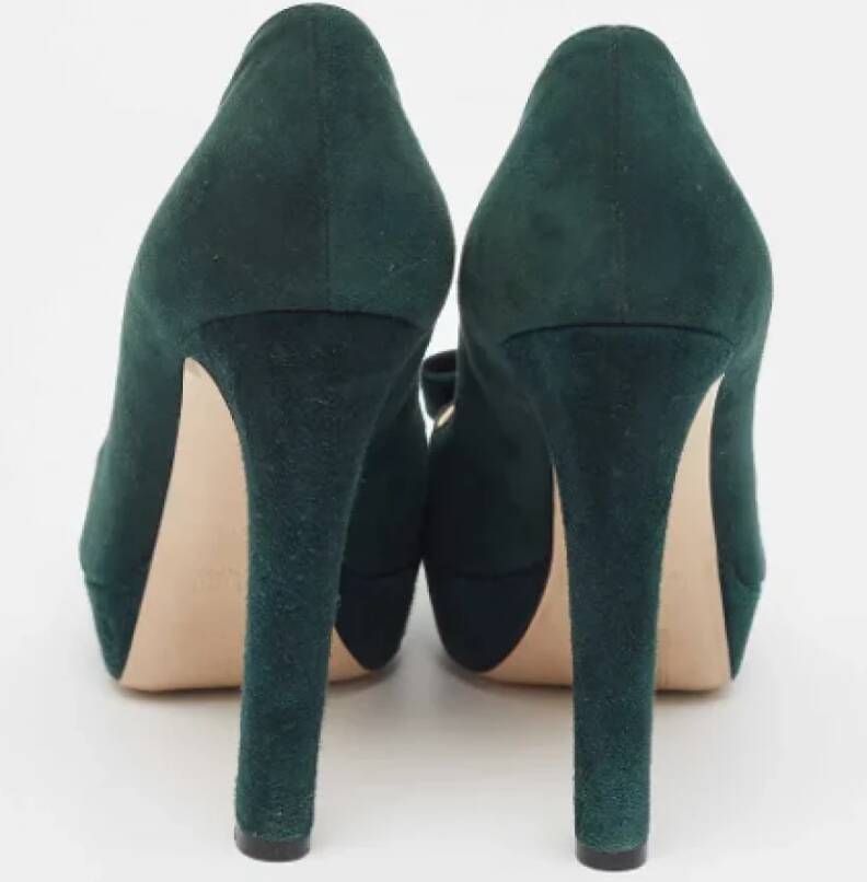 Miu Pre-owned Suede heels Green Dames