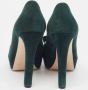 Miu Pre-owned Suede heels Green Dames - Thumbnail 5