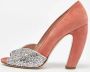 Miu Pre-owned Suede heels Orange Dames - Thumbnail 2