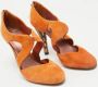 Miu Pre-owned Suede heels Orange Dames - Thumbnail 3