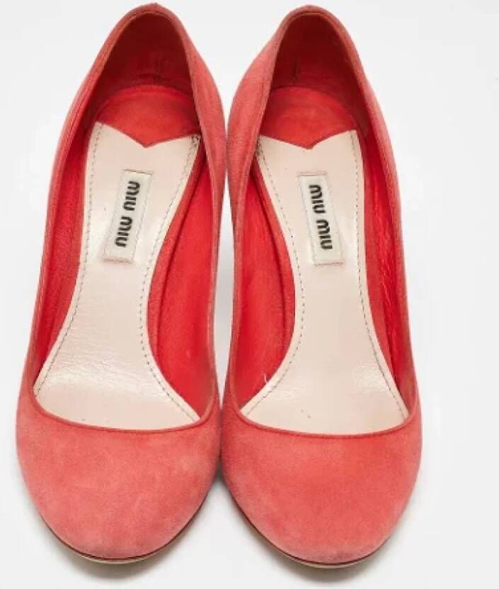 Miu Pre-owned Suede heels Pink Dames