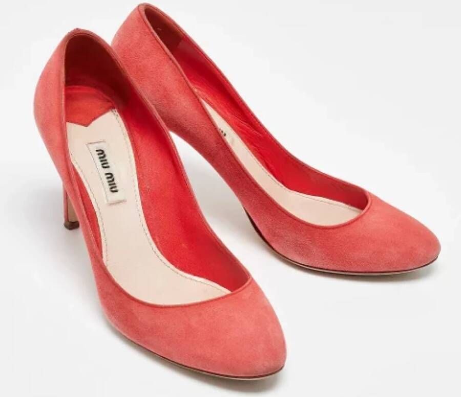 Miu Pre-owned Suede heels Pink Dames