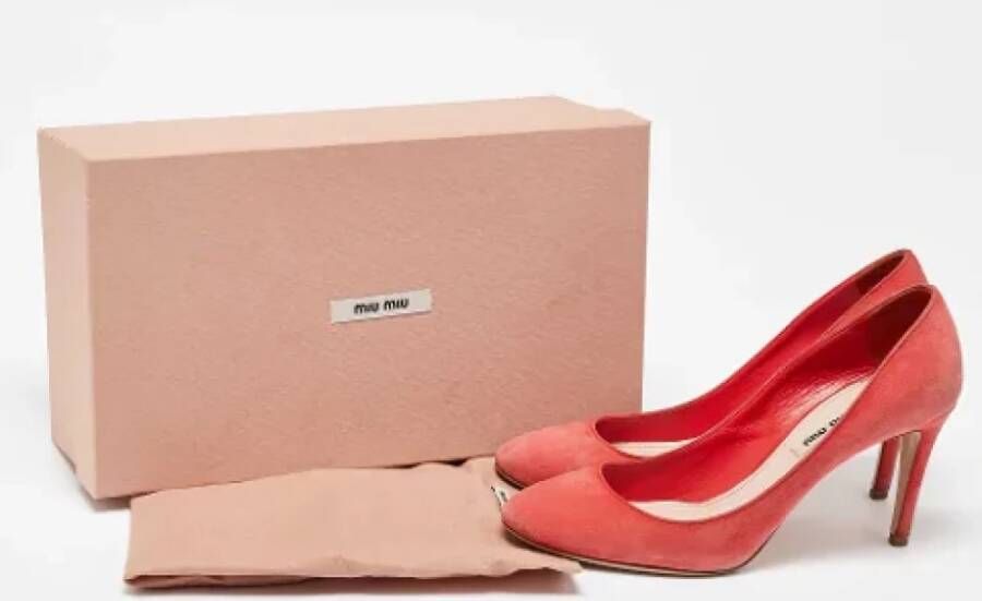 Miu Pre-owned Suede heels Pink Dames