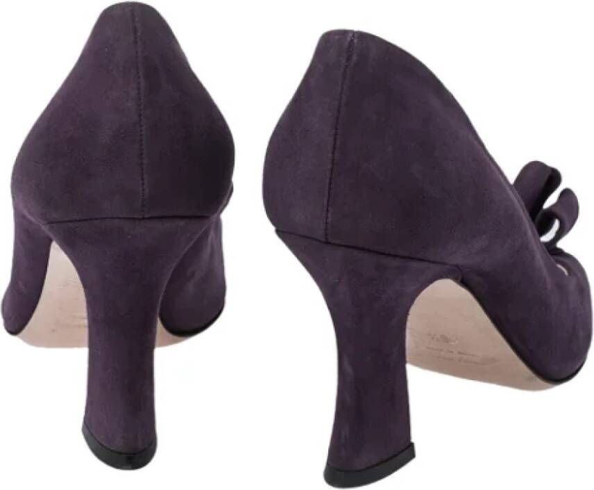 Miu Pre-owned Suede heels Purple Dames