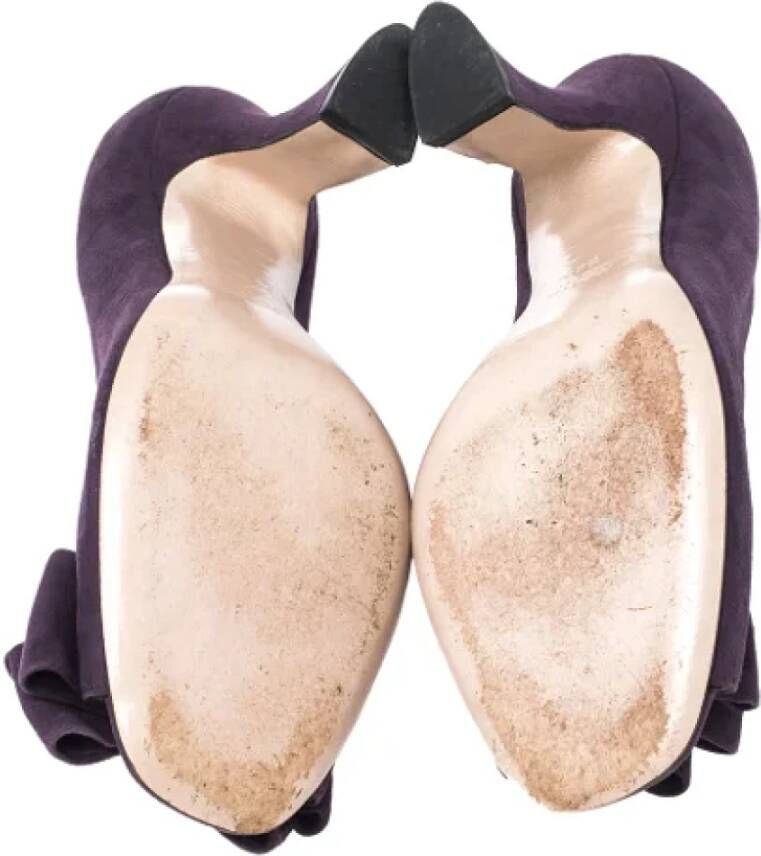 Miu Pre-owned Suede heels Purple Dames