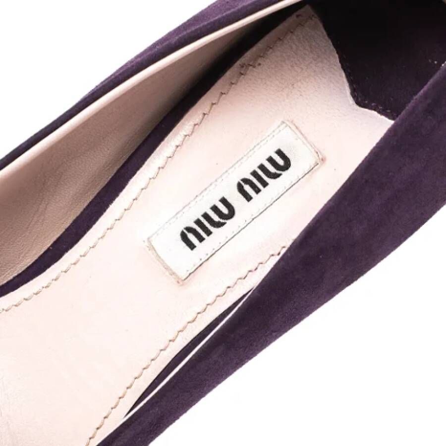 Miu Pre-owned Suede heels Purple Dames