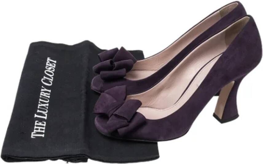 Miu Pre-owned Suede heels Purple Dames