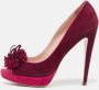 Miu Pre-owned Suede heels Purple Dames - Thumbnail 2