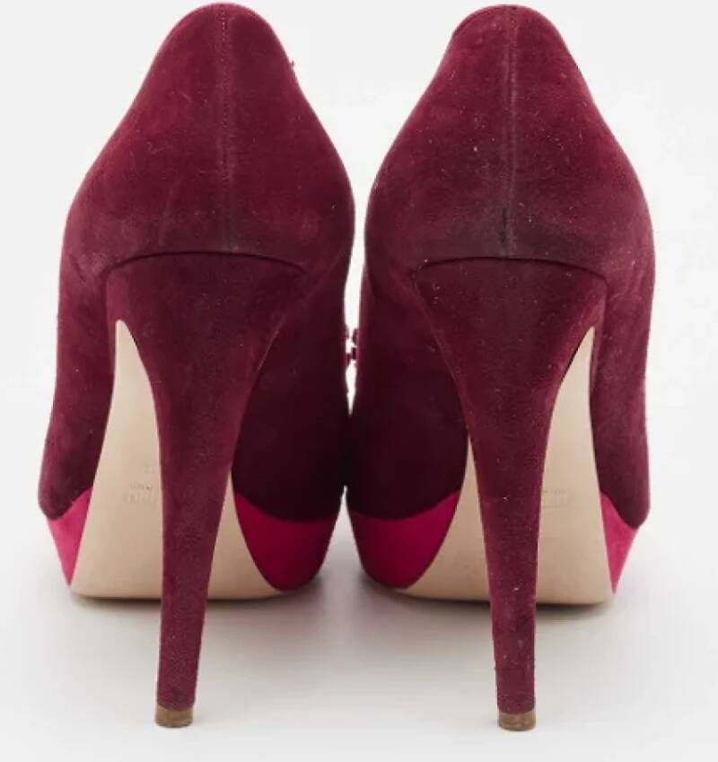 Miu Pre-owned Suede heels Purple Dames