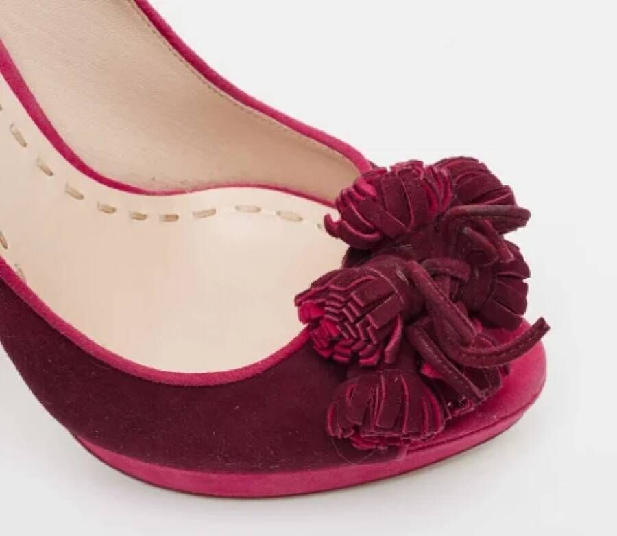 Miu Pre-owned Suede heels Purple Dames