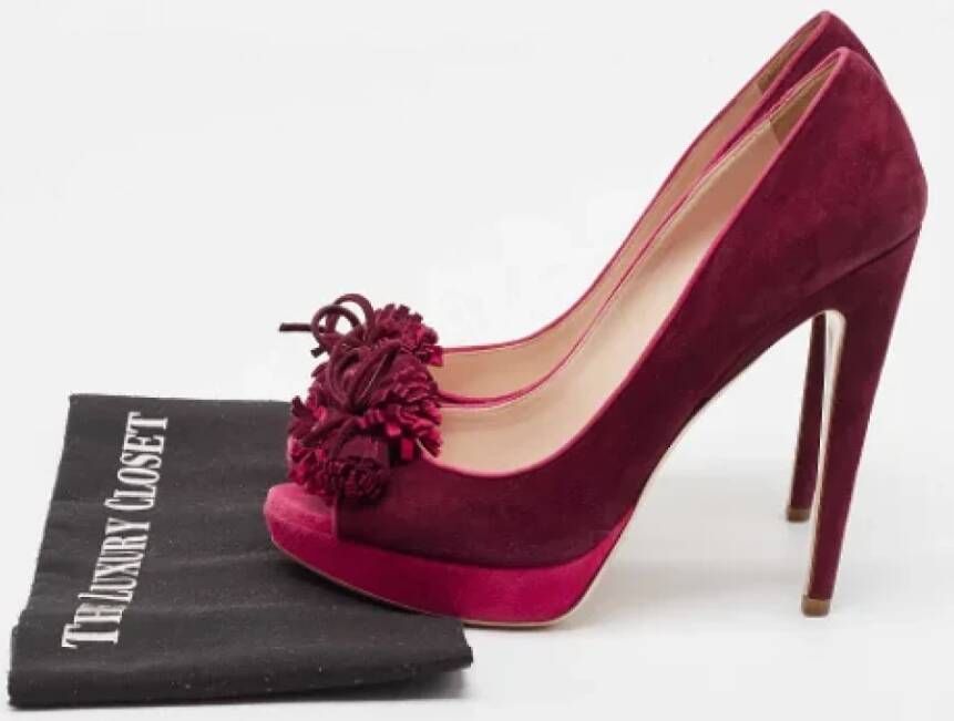 Miu Pre-owned Suede heels Purple Dames