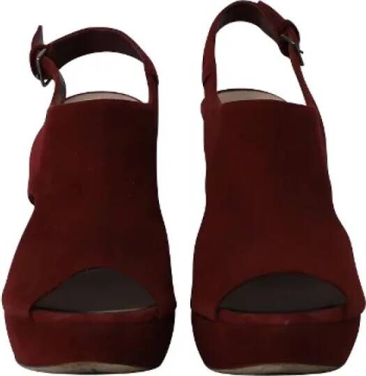 Miu Pre-owned Suede heels Red Dames