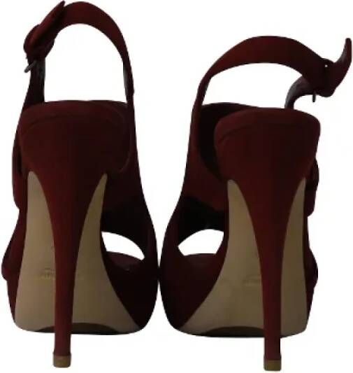 Miu Pre-owned Suede heels Red Dames