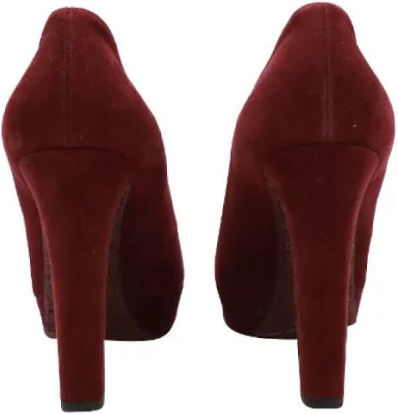 Miu Pre-owned Suede heels Red Dames