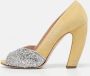 Miu Pre-owned Suede heels Yellow Dames - Thumbnail 2