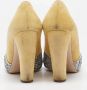 Miu Pre-owned Suede heels Yellow Dames - Thumbnail 5