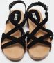 Miu Pre-owned Suede sandals Black Dames - Thumbnail 3