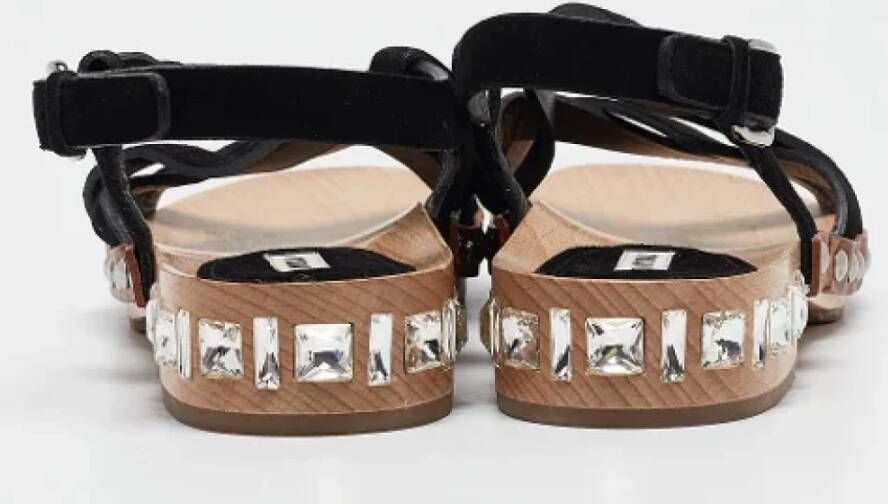 Miu Pre-owned Suede sandals Black Dames