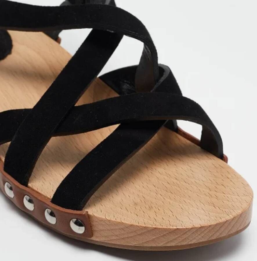 Miu Pre-owned Suede sandals Black Dames