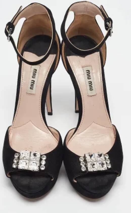 Miu Pre-owned Suede sandals Black Dames