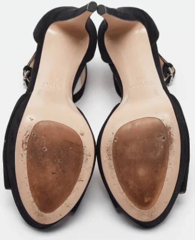 Miu Pre-owned Suede sandals Black Dames