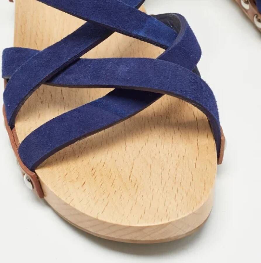 Miu Pre-owned Suede sandals Blue Dames