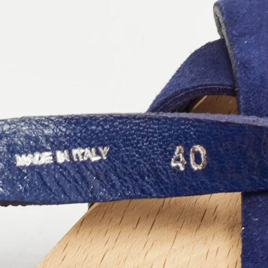 Miu Pre-owned Suede sandals Blue Dames