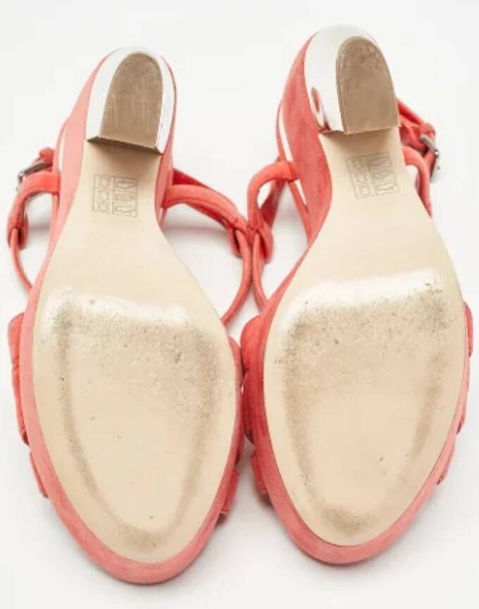 Miu Pre-owned Suede sandals Pink Dames