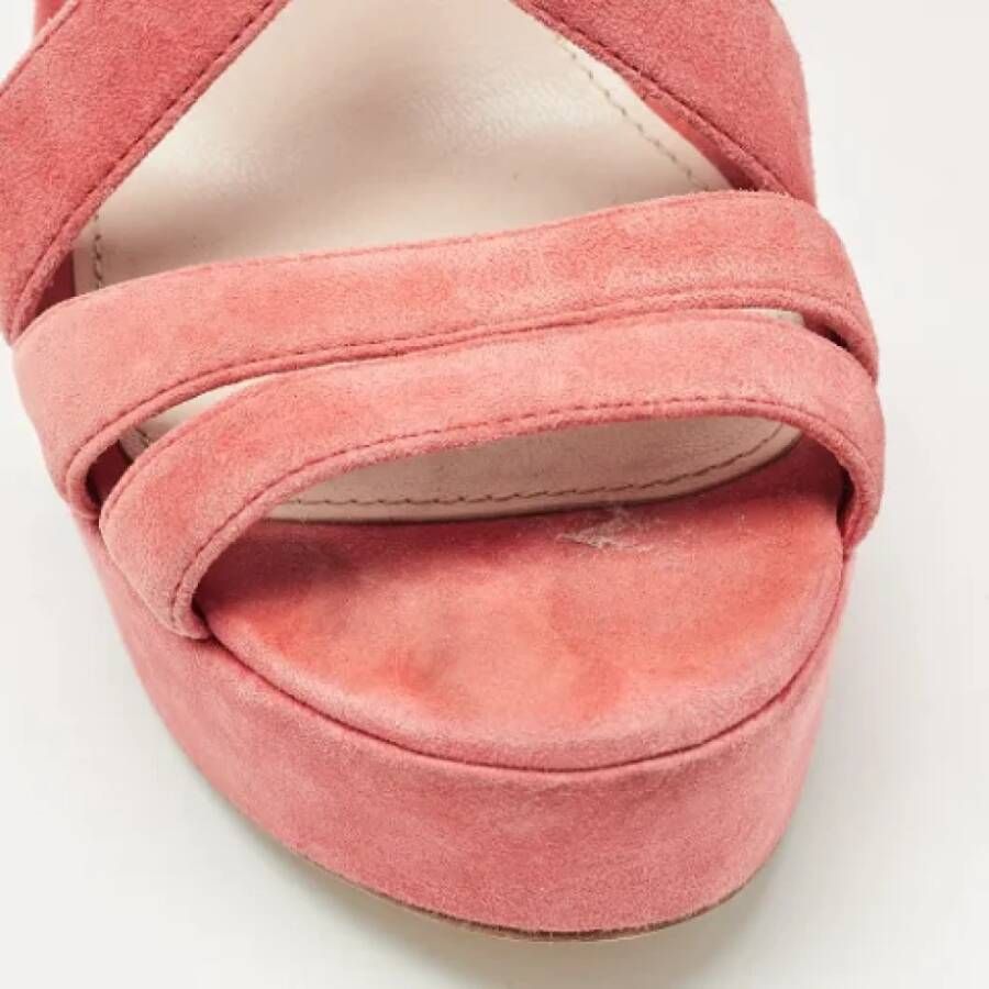 Miu Pre-owned Suede sandals Pink Dames