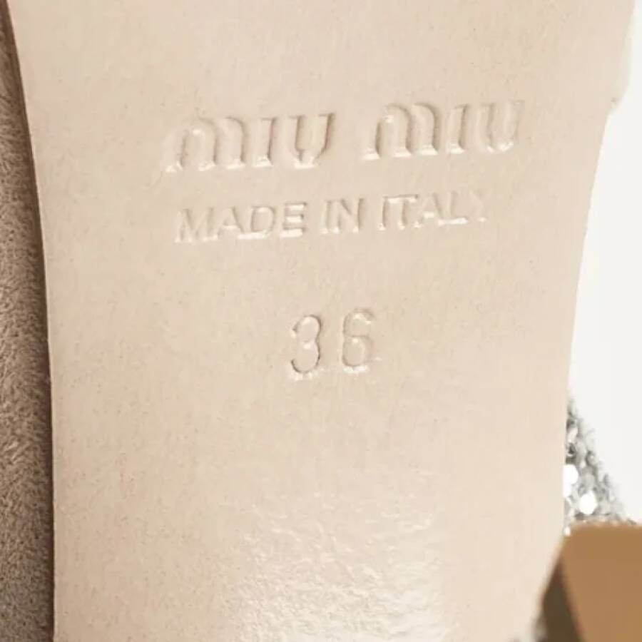 Miu Pre-owned Suede sandals Pink Dames