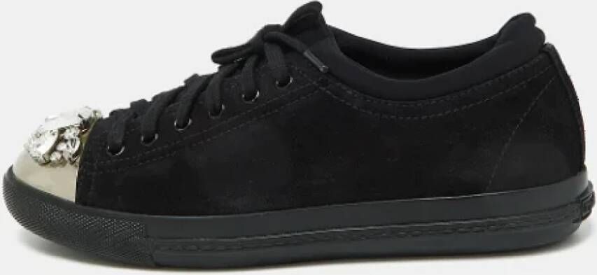 Miu Pre-owned Suede sneakers Black Dames