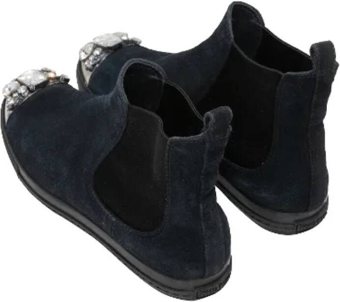 Miu Pre-owned Suede sneakers Blue Dames