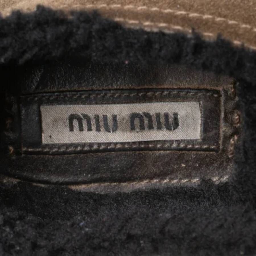 Miu Pre-owned Suede sneakers Green Dames