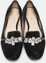 Miu Pre-owned Velvet flats Black Dames - Thumbnail 3