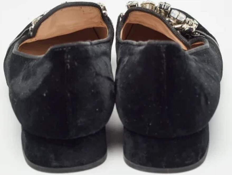 Miu Pre-owned Velvet flats Black Dames