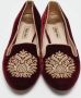 Miu Pre-owned Velvet flats Red Dames - Thumbnail 3