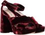 Miu Pre-owned Velvet heels Red Dames - Thumbnail 4