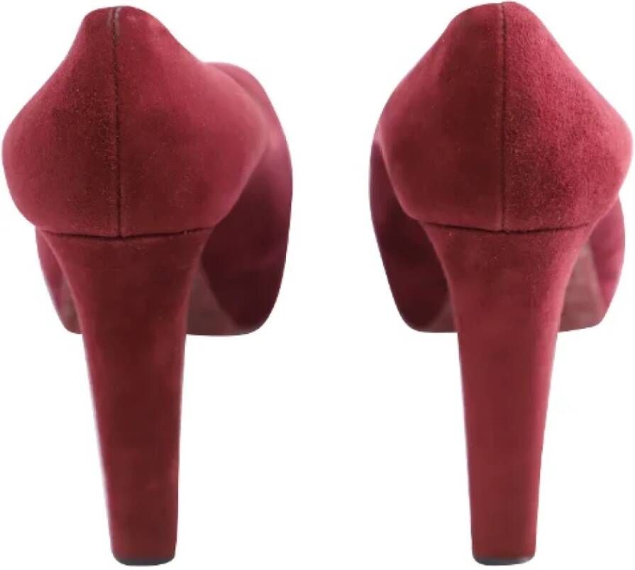 Miu Pre-owned Velvet heels Red Dames