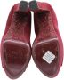 Miu Pre-owned Velvet heels Red Dames - Thumbnail 4