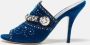 Miu Pre-owned Velvet mules Blue Dames - Thumbnail 2