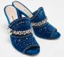 Miu Pre-owned Velvet mules Blue Dames - Thumbnail 4