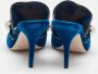 Miu Pre-owned Velvet mules Blue Dames - Thumbnail 5