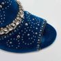 Miu Pre-owned Velvet mules Blue Dames - Thumbnail 8