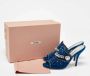 Miu Pre-owned Velvet mules Blue Dames - Thumbnail 9